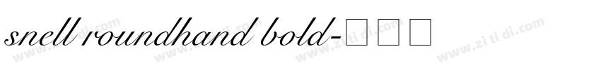 snell roundhand bold字体转换